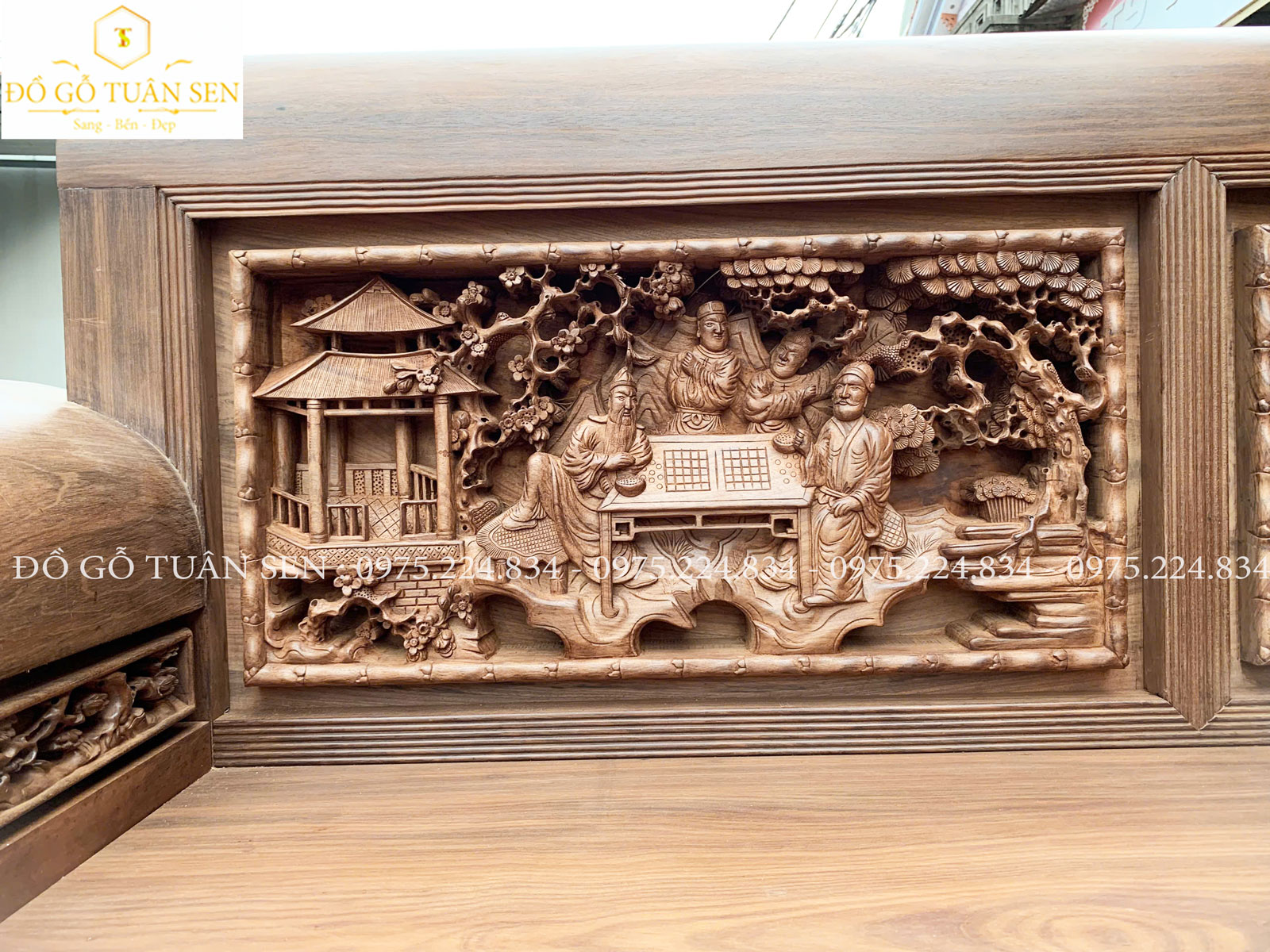 Thông tin bộ trường kỷ gỗ gụ khổng lồ